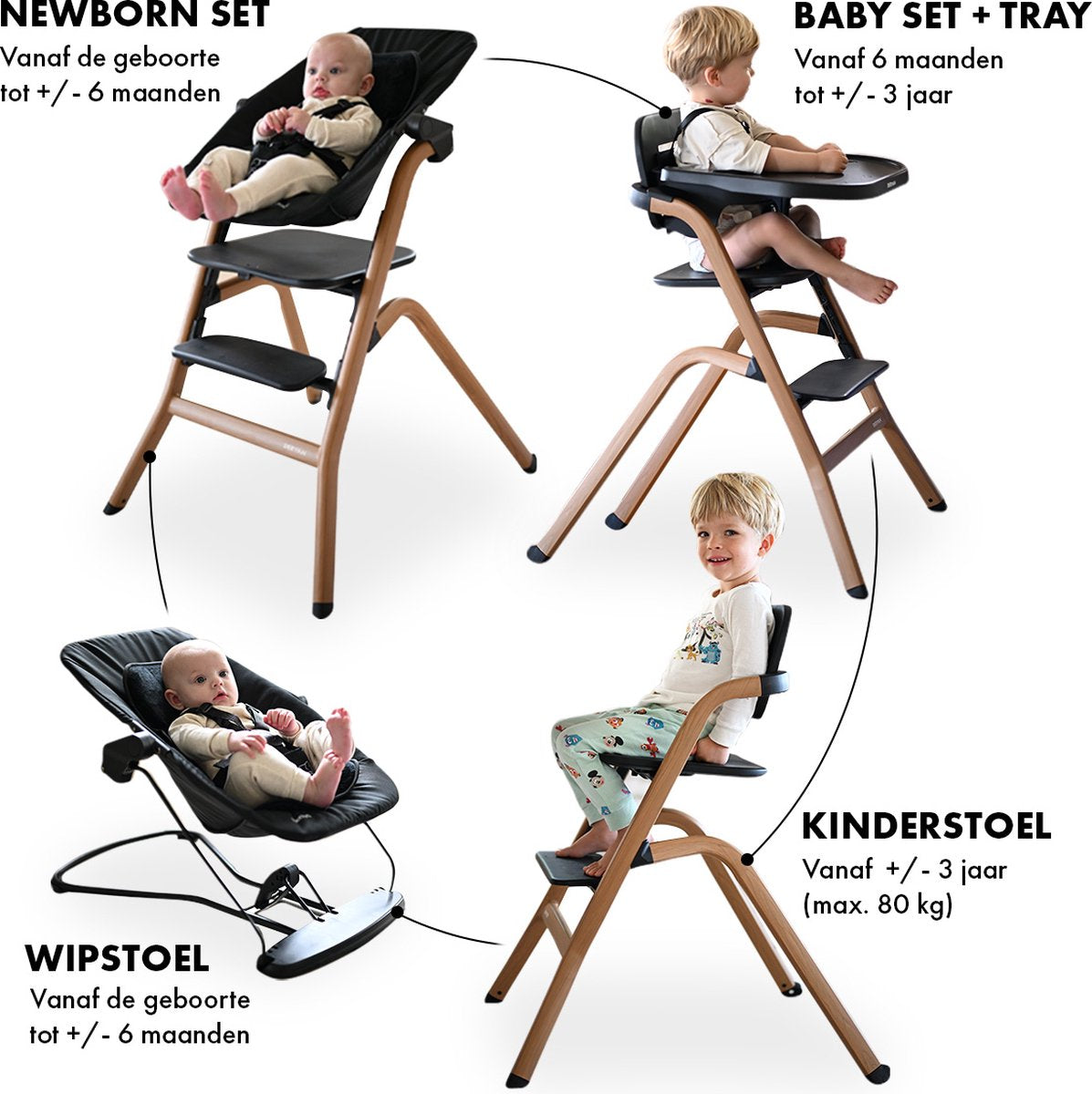 Curve Highchair Set Komplettset mit Wippe & Einlegekissen