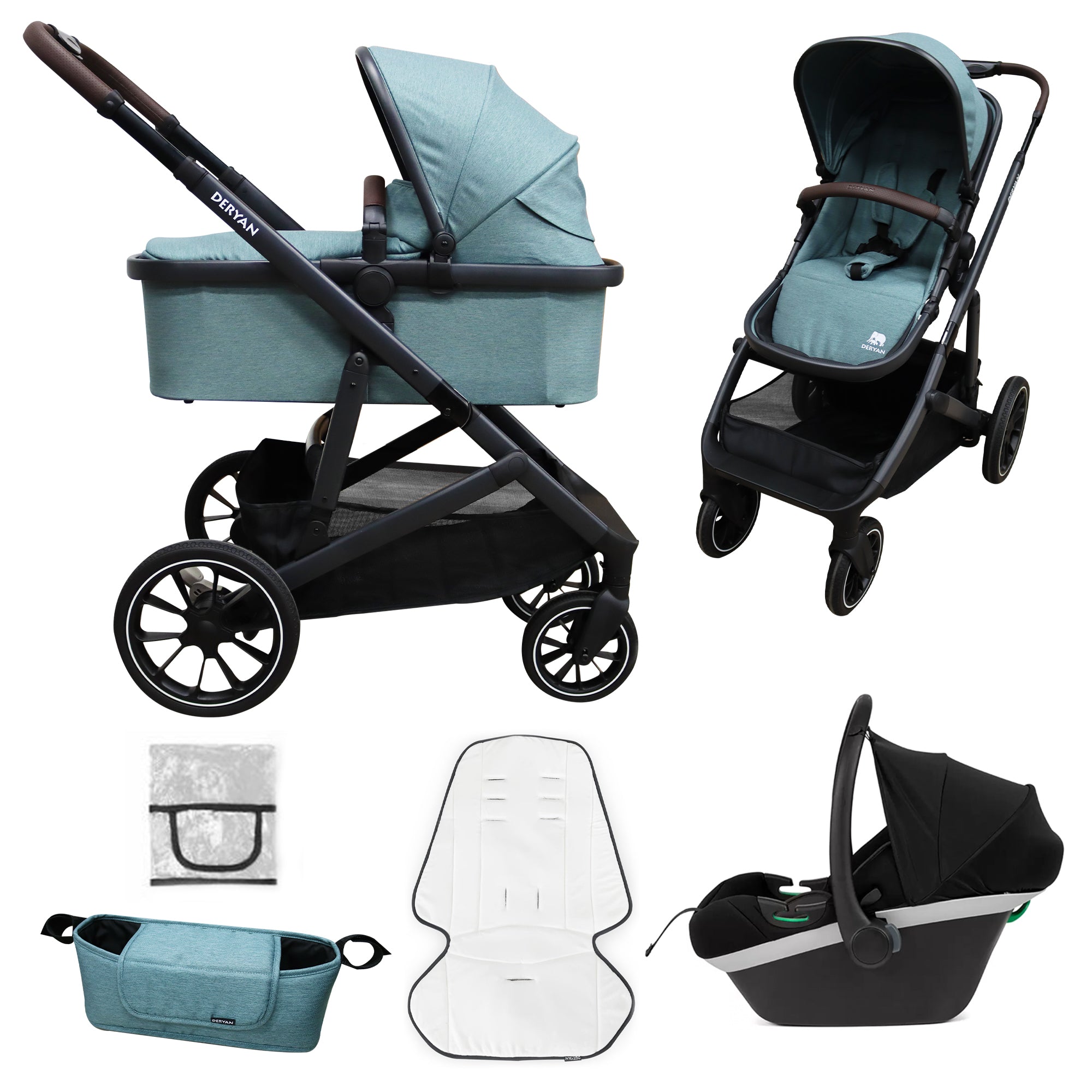 EVY V2 Kinderwagen 3 in 1 Grün