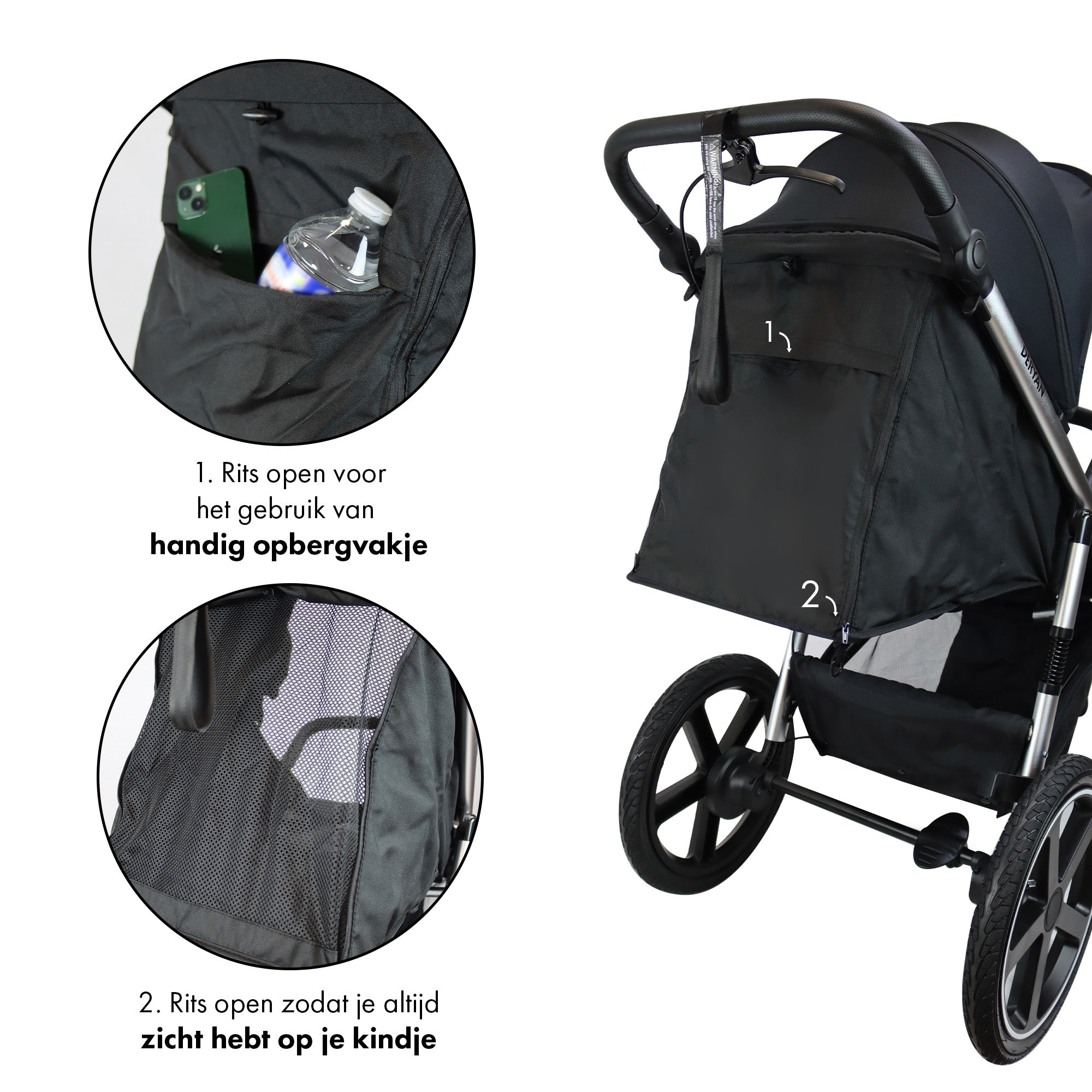 Bolt Hard Running Kinderwagen Schwarz