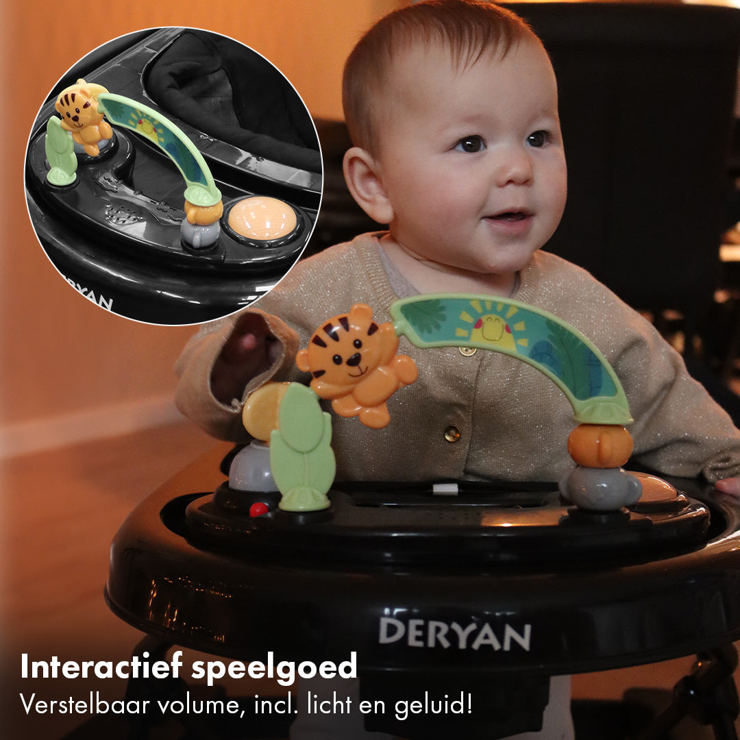 2-in-1-Kinderwagen Schwarz