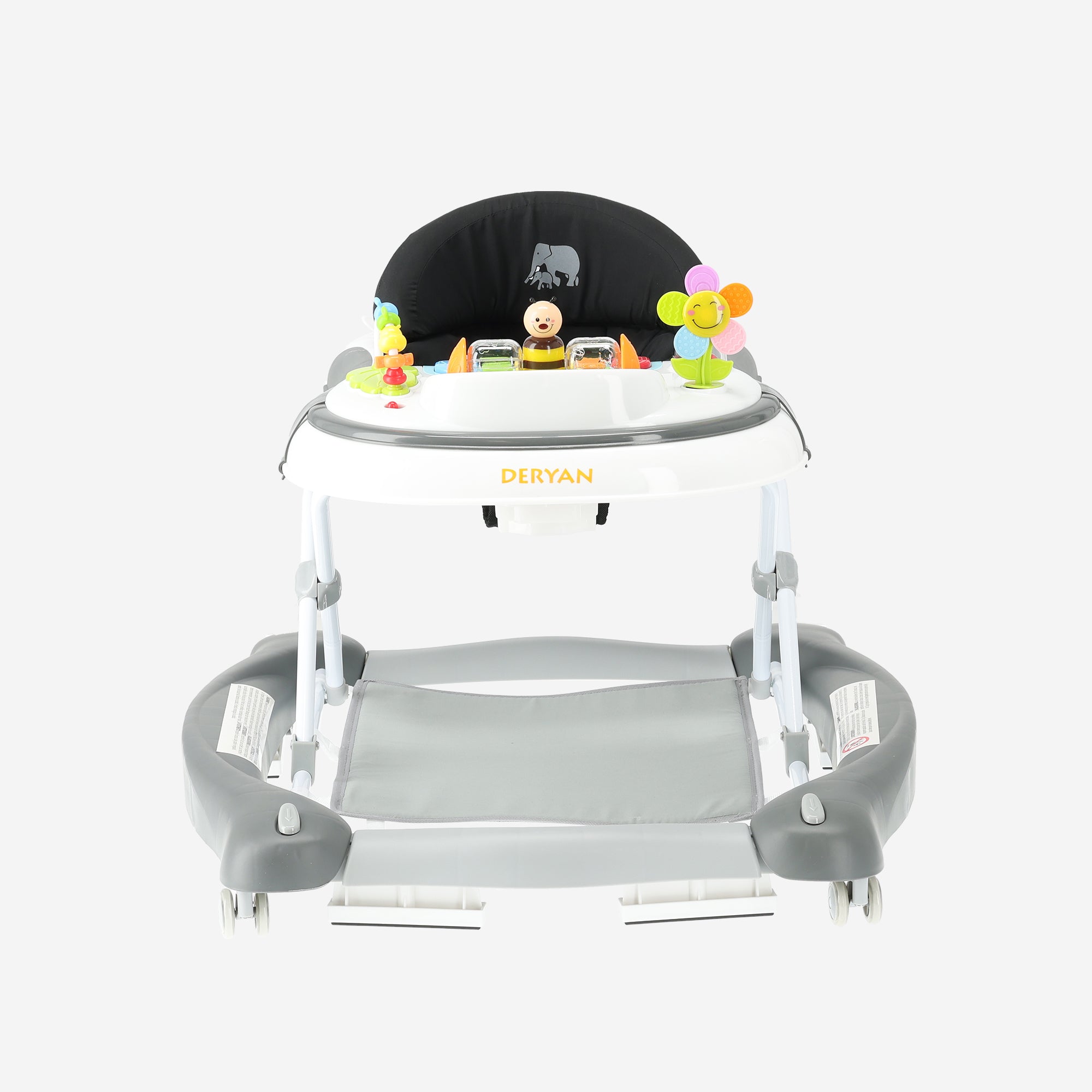 4-in-1-Kinderwagen Grau