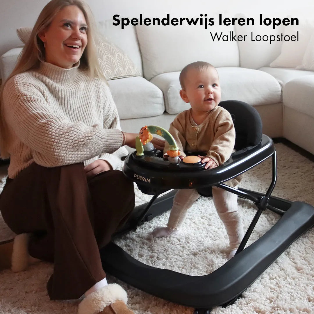 2-in-1-Kinderwagen Schwarz