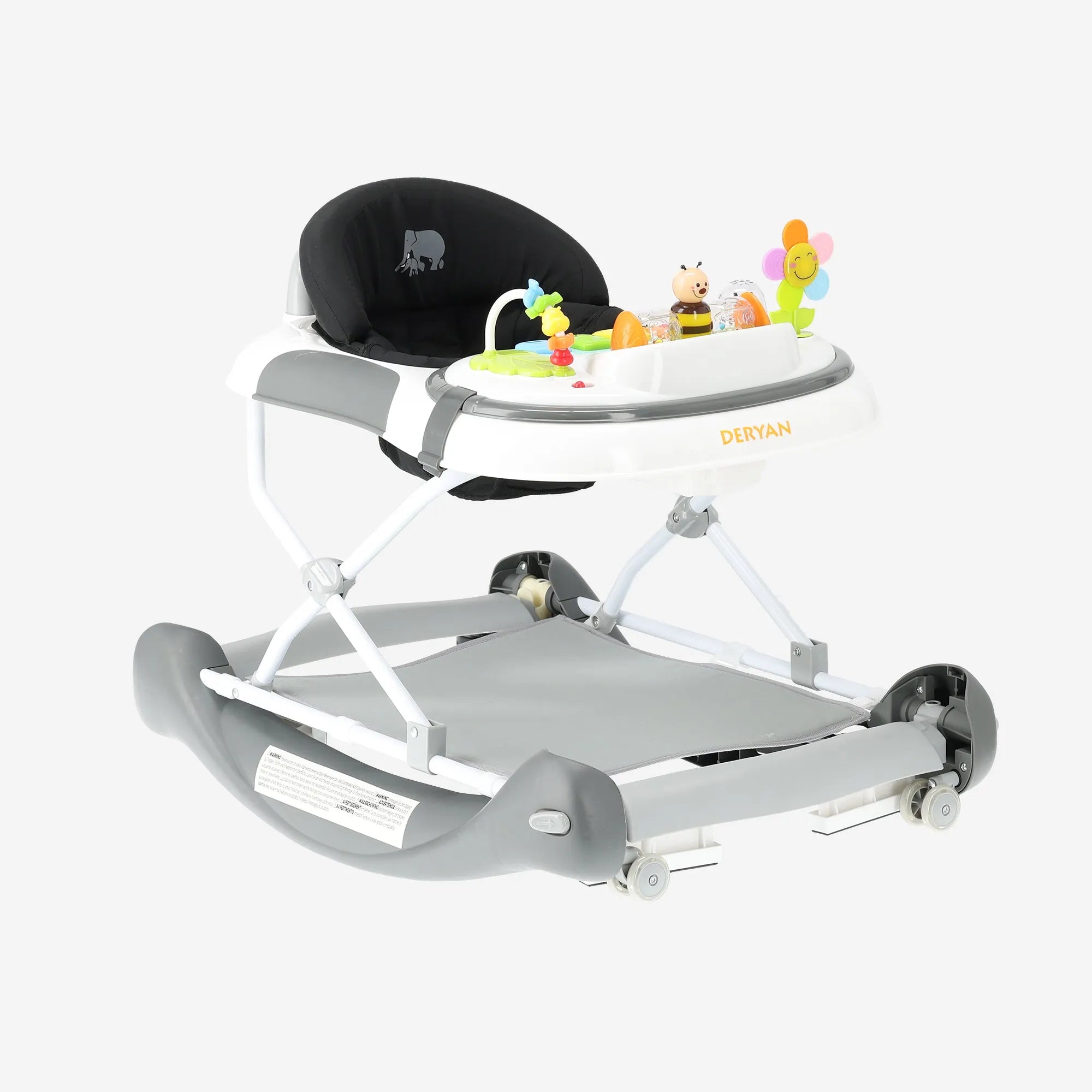 4-in-1-Kinderwagen Grau