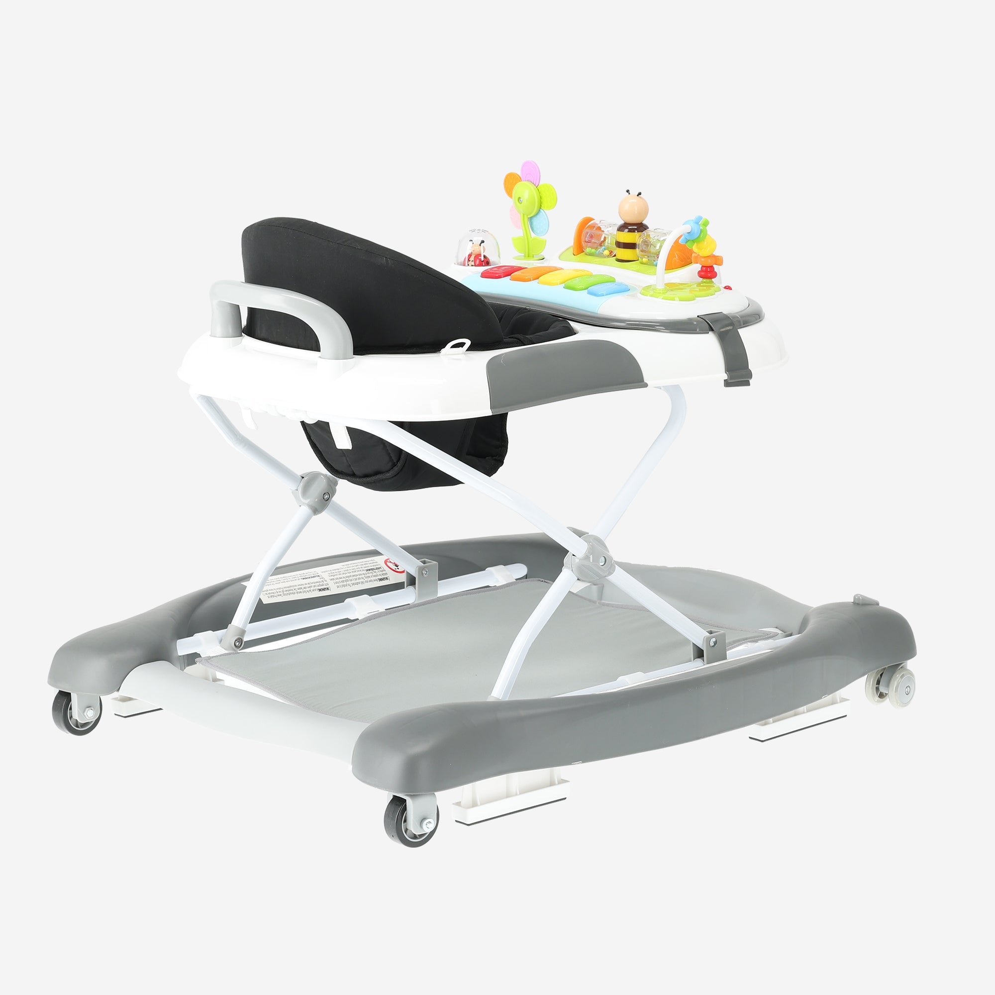 4-in-1-Kinderwagen Grau