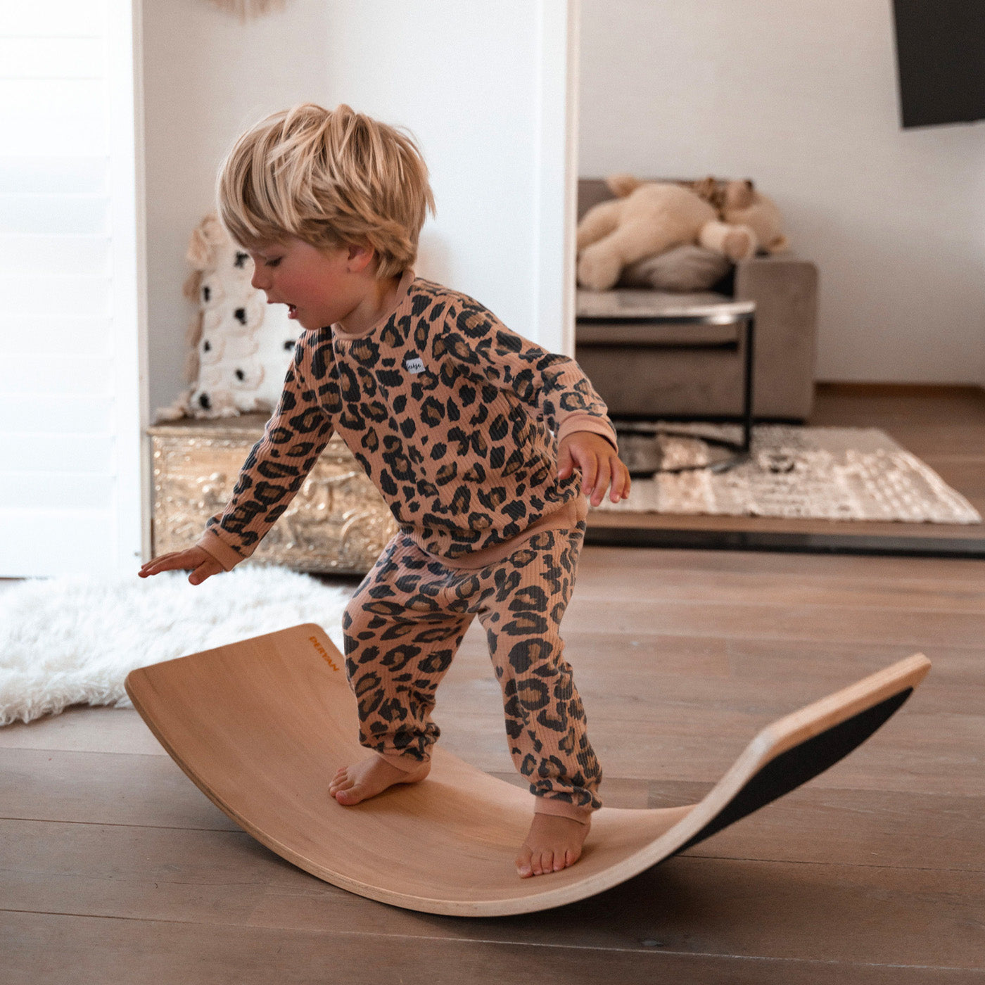 Planche d'équilibre en bois 80cm