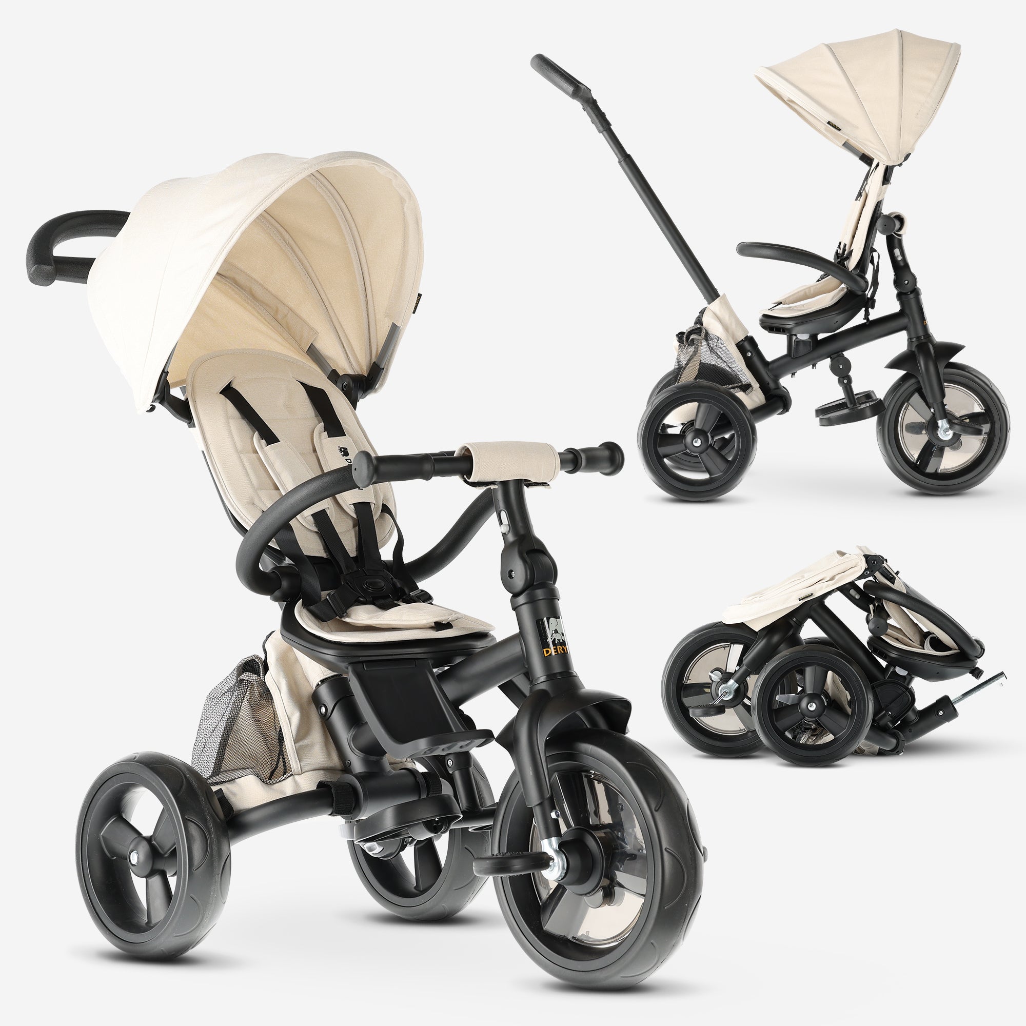 <tc>DERYAN</tc> Explorer trehjulet cykel creme