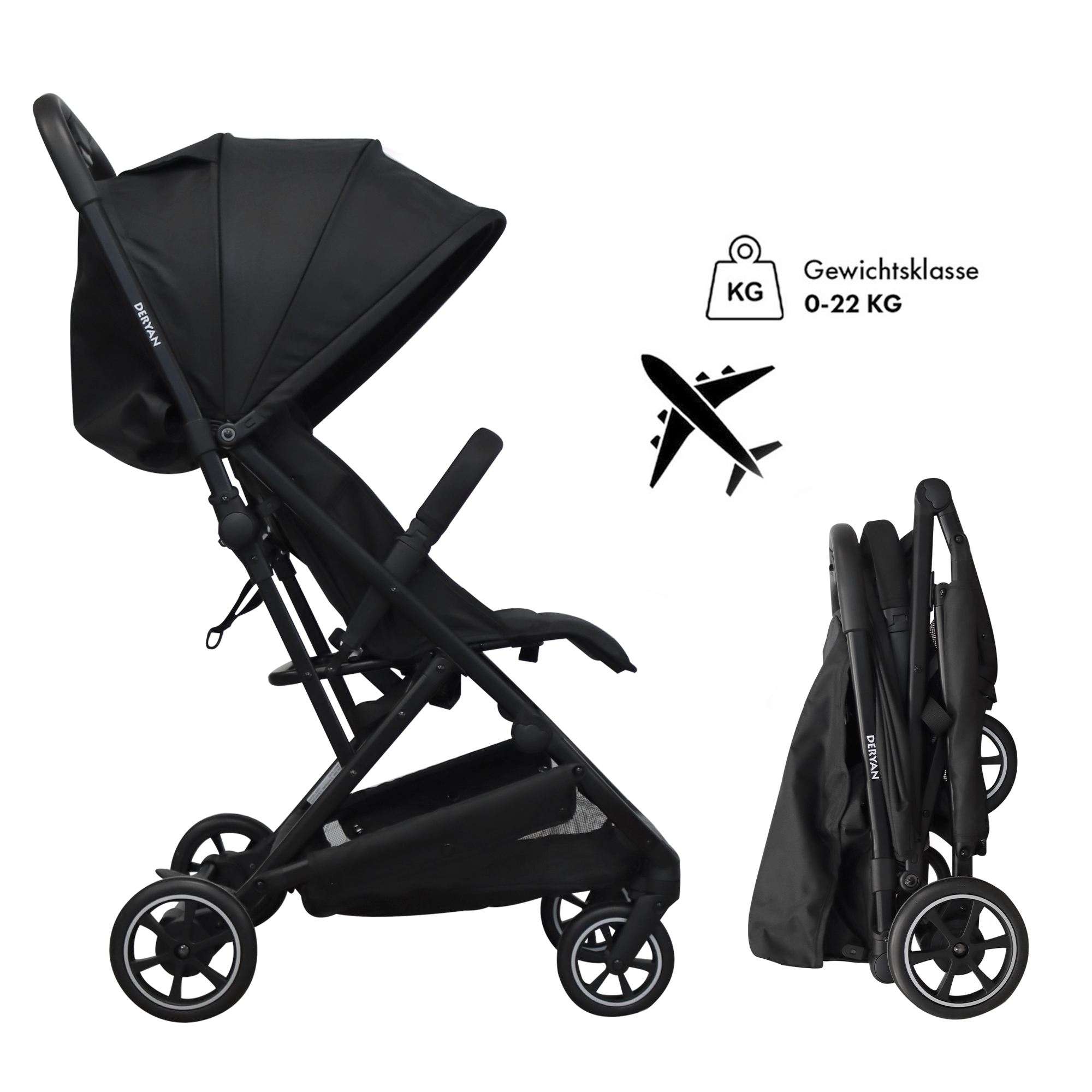 Luxe Easy Lightweight Buggy - Schwarz