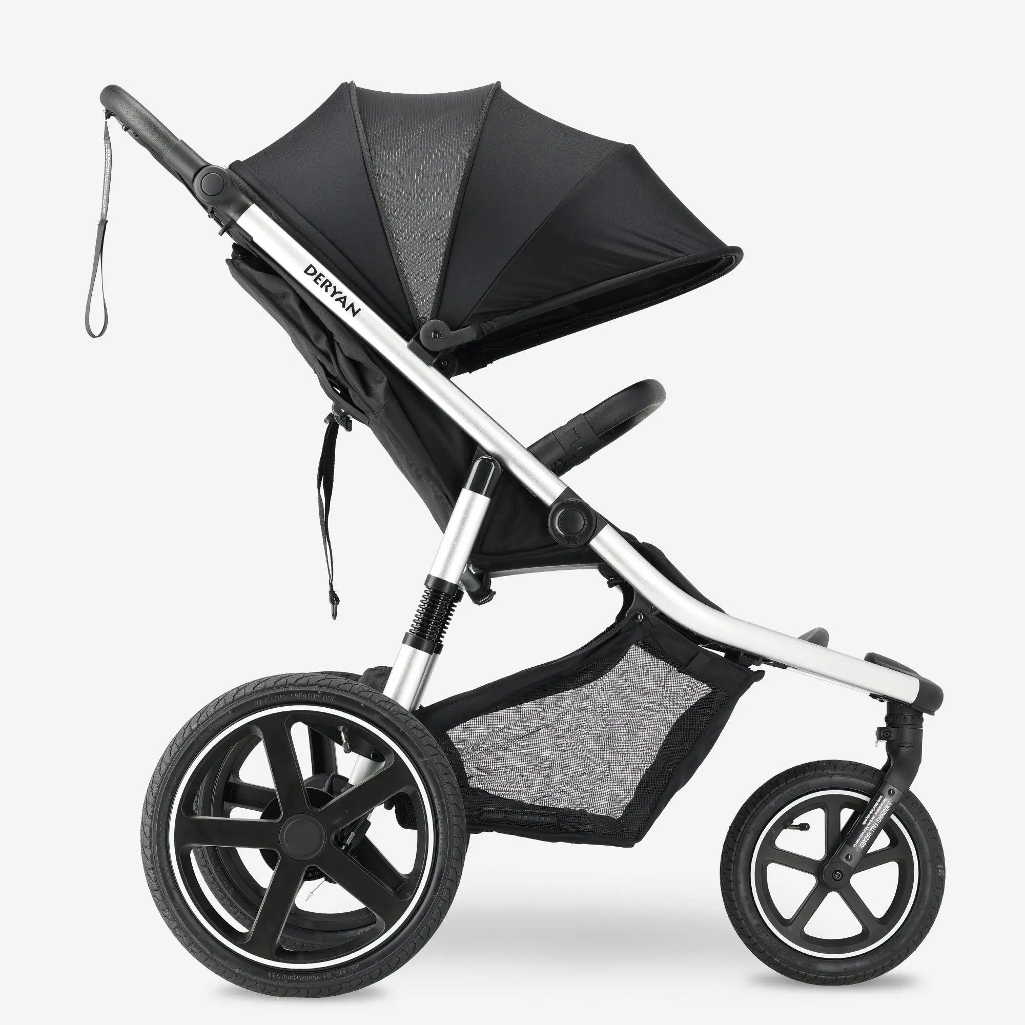 Bolt Jogging Kinderwagen Schwarz Aluminiumrahmen