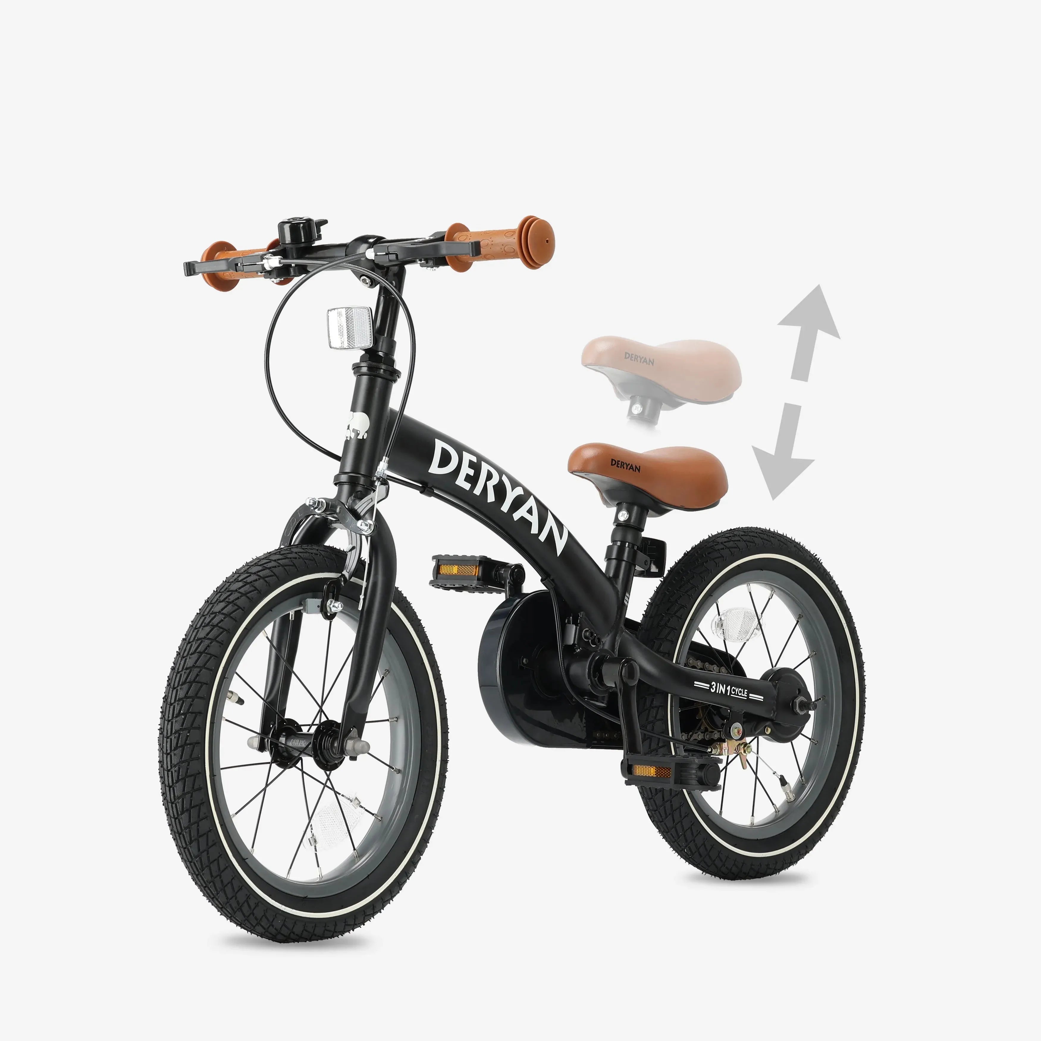 Luxus Kinderfahrrad 14 Zoll - 3 in 1 - Balance Fahrrad