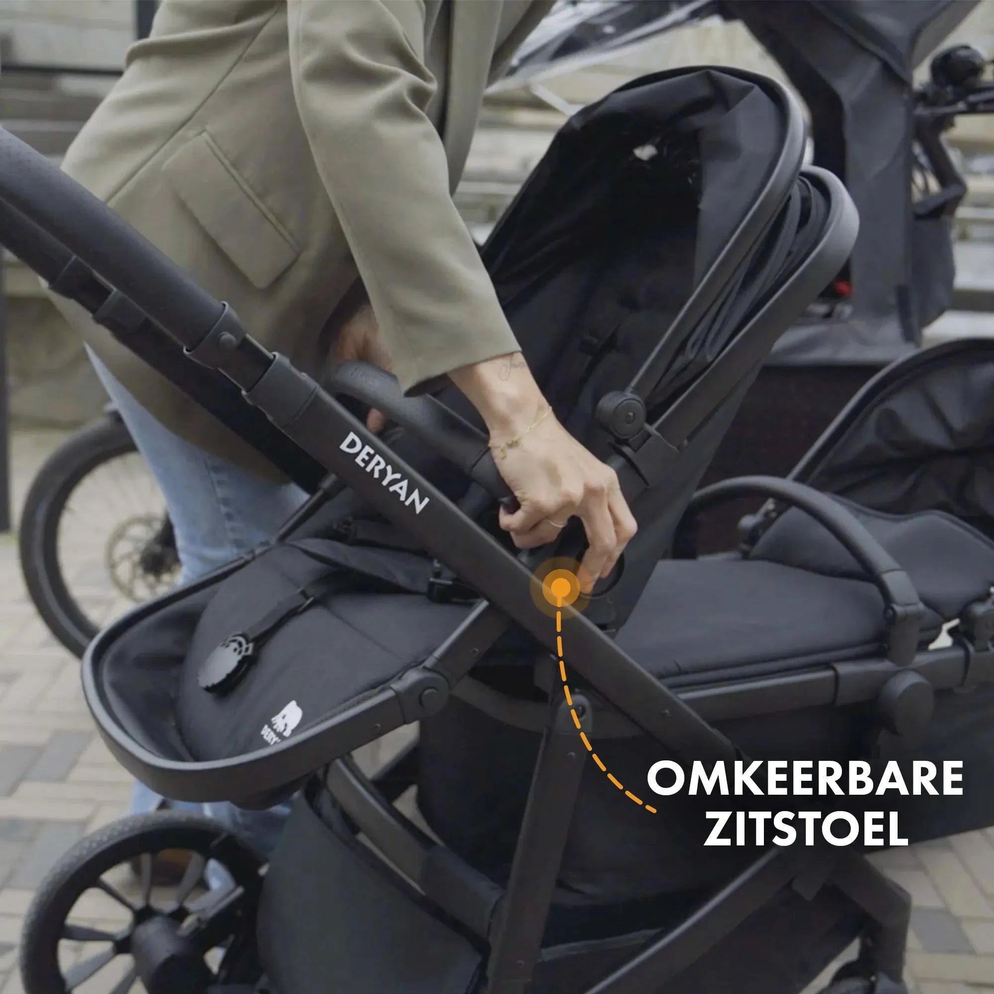 EVY V2 Duo Kinderwagen Schwarz 2 in 1