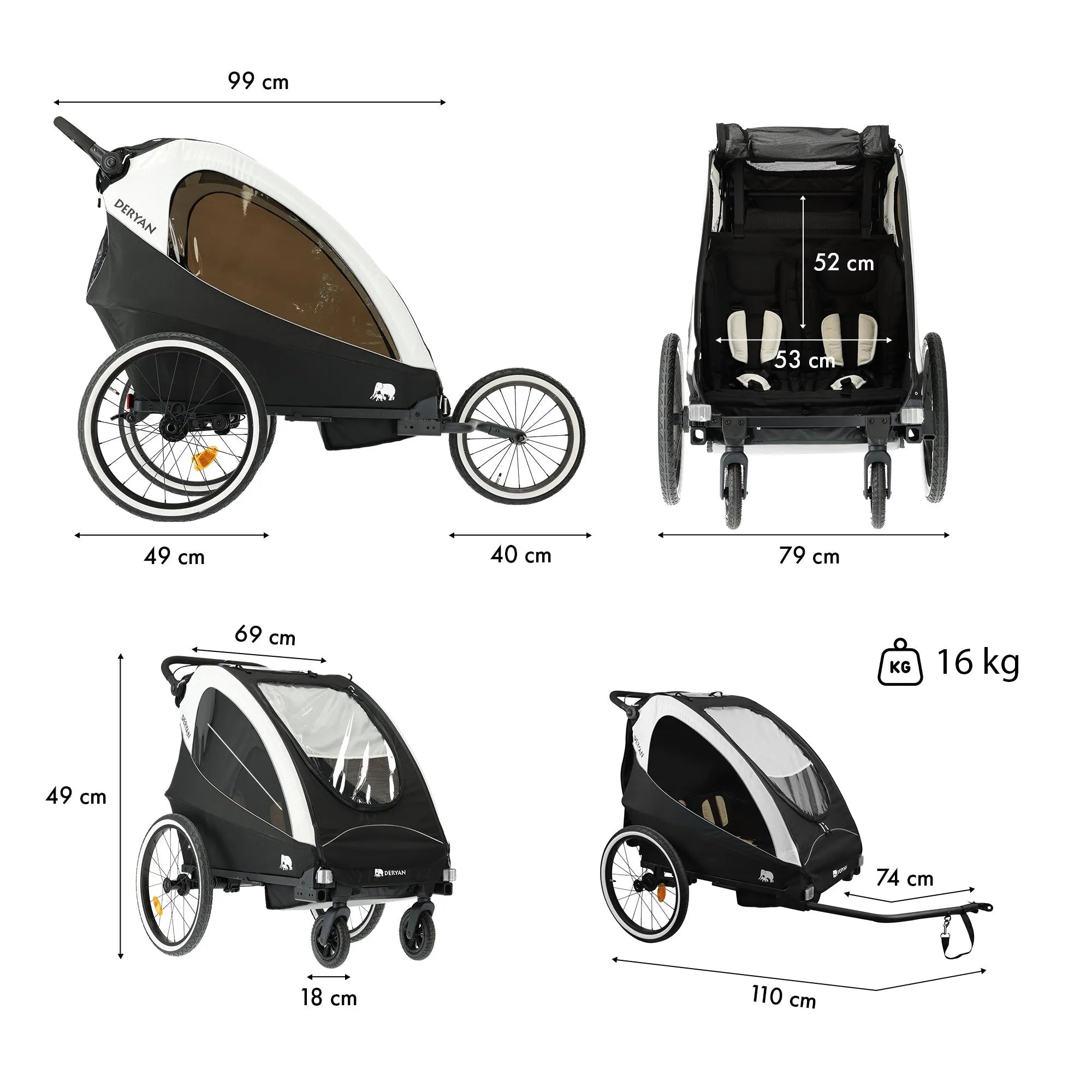 Remorque à vélo - Stauscheibe - Stauscheibe zum Joggen