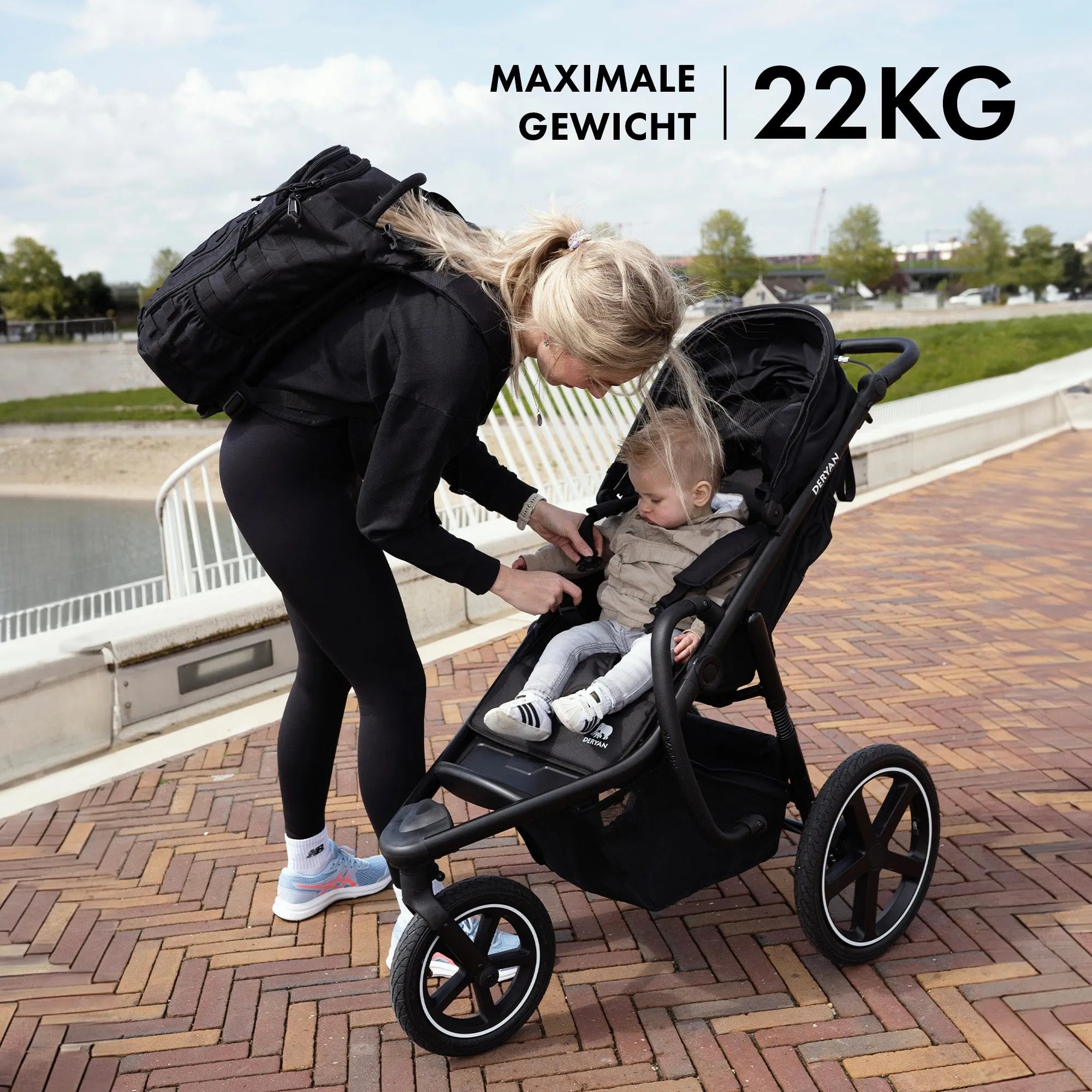 Bolt Hard Running Kinderwagen Schwarz