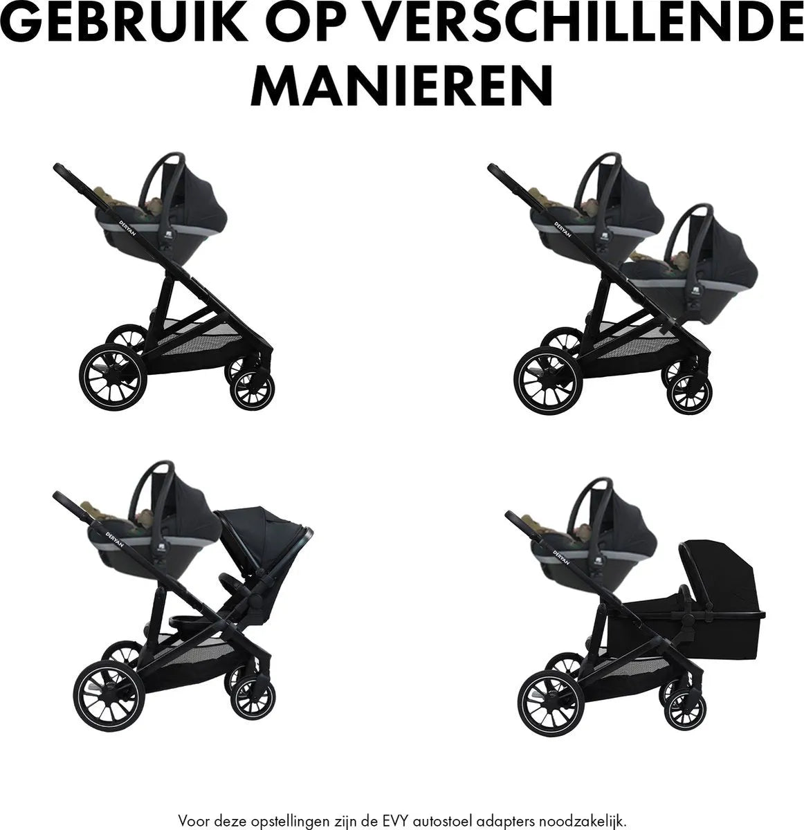 Deryan Evy Autositz-Adapter für Maxi Cosi /Cybex/Nuna