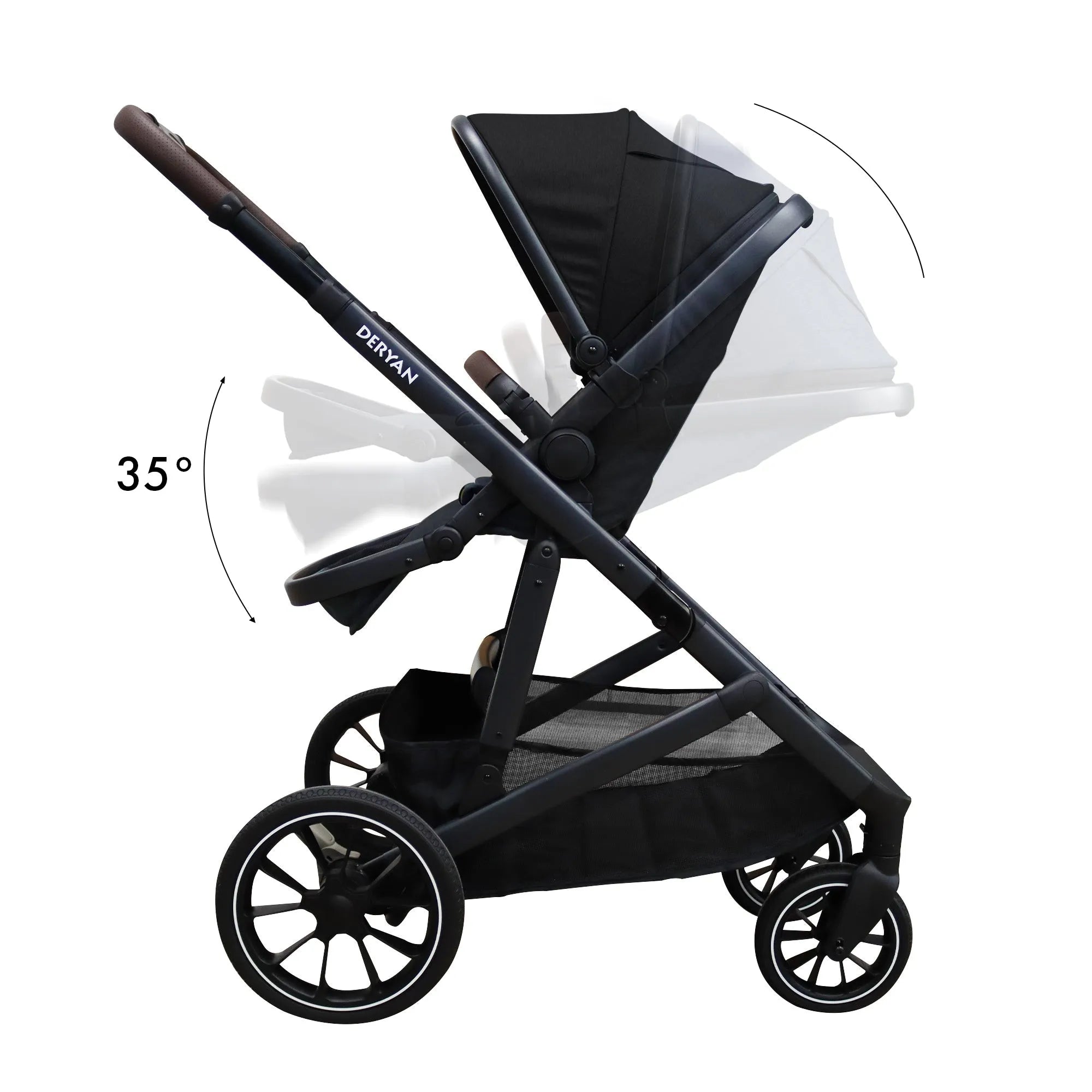 EVY V2 Kinderwagen 3 in 1 Schwarz